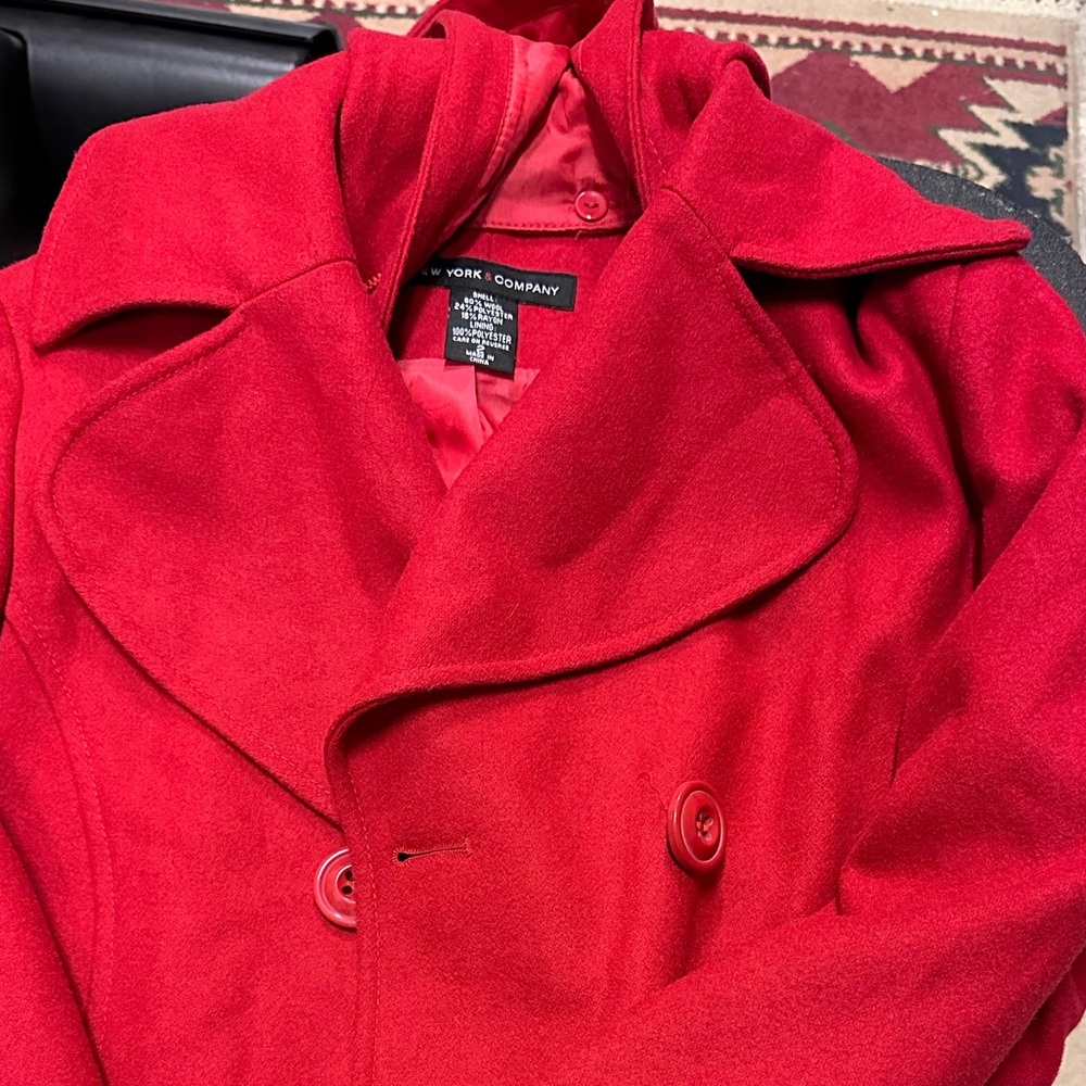 New York & Company Red Woollen jacket